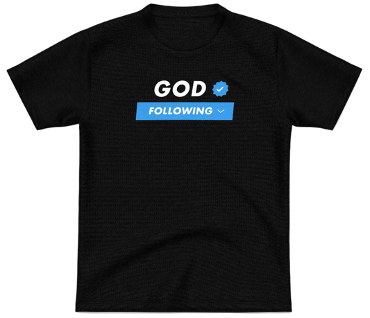 God Following Black Tee